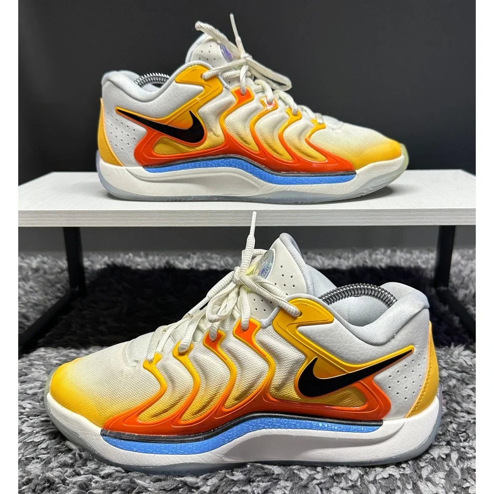 Nike Shoes Sneaker Mens Size 8 University Gold White KD 17 Sunrise FJ9487-700